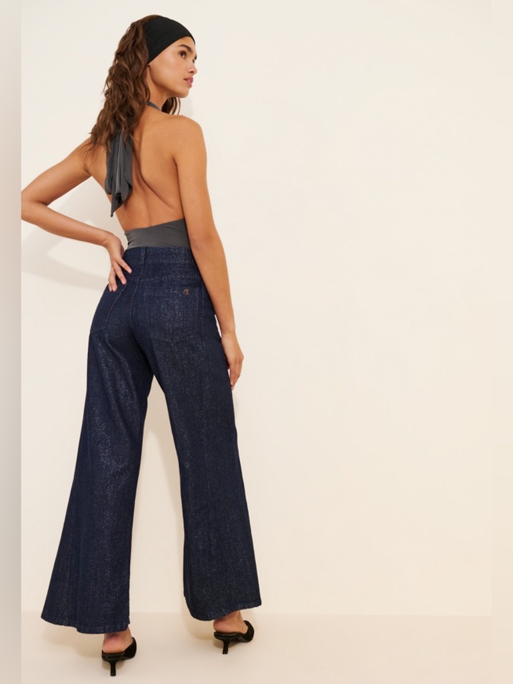 Anthropologie Pilcro Women’s 28 (Fits 31)Adi Sparkle Pull On Mid Rise Flare Jean - Picture 2 of 14
